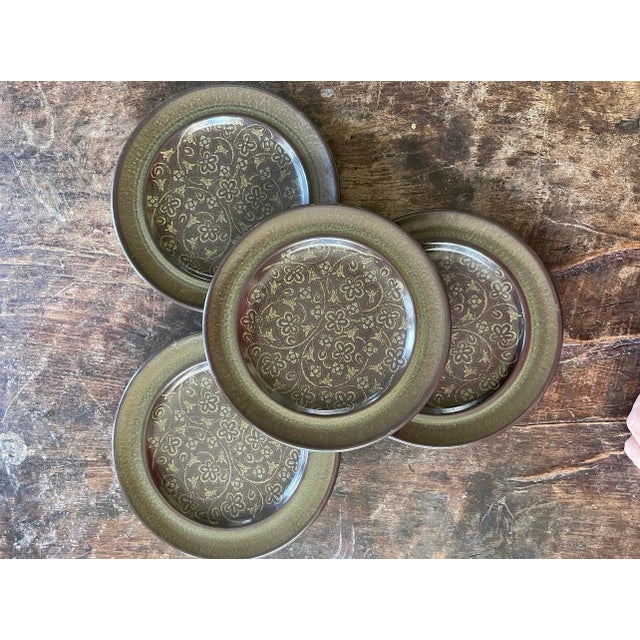 Mid-Century Modern Vintage Franciscan Madeira 8.5” Plates - Set of Four (4) For Sale - Image 3 of 5