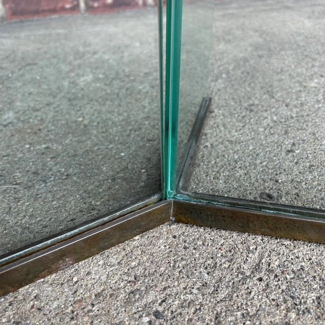 Pace Brass and Glass Coffee Table For Sale - Image 9 of 10