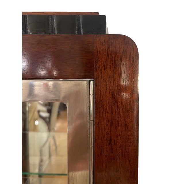 Art Deco Showcase Glazed on Three Sides For Sale - Image 10 of 11