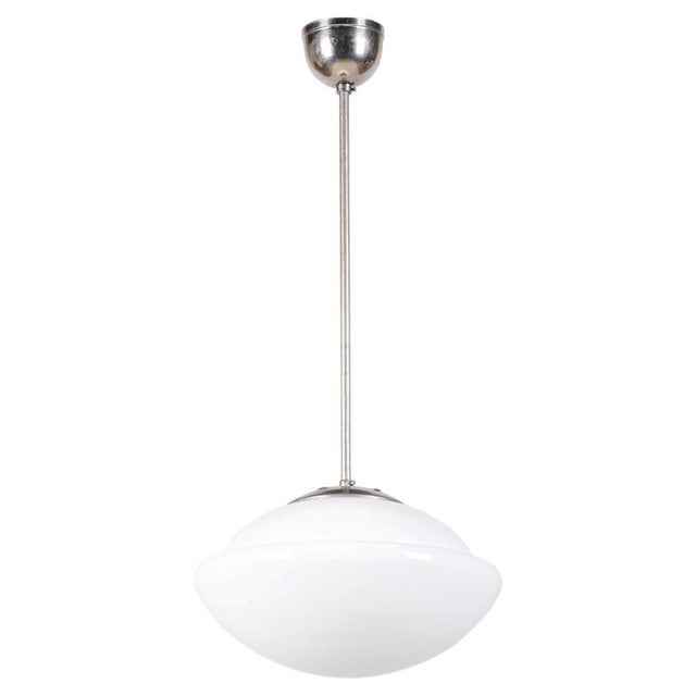 Art Deco Pendant Light in Chrome by Napako, Czech, 1930s For Sale - Image 10 of 10