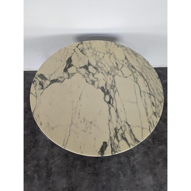 Arabescato Table with Marble Top by Michel Charron For Sale - Image 3 of 8