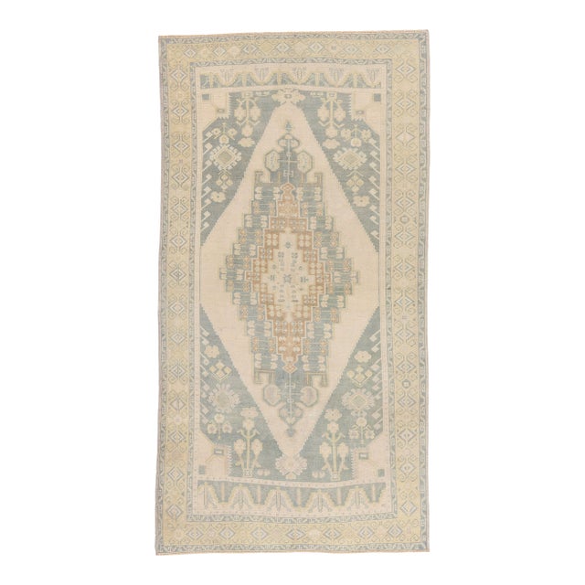 Vintage Turkish Oushak Rug, 05'02 X 09'10 For Sale