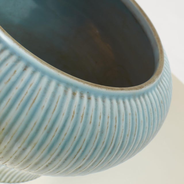 Ceramic Qing Style Clair de Lune Glaze Vase For Sale - Image 7 of 8