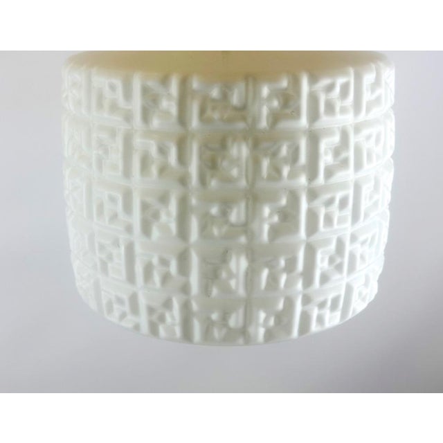 Mid-Century Czech Milk Glass Pendant Lamp from Napako, 1960s For Sale - Image 11 of 14