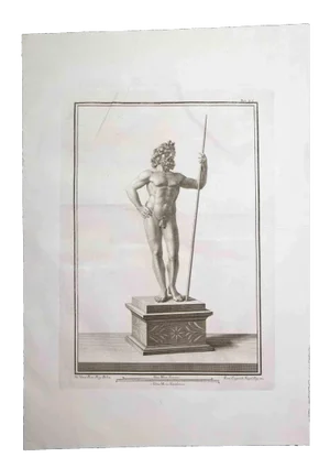 Francesco Cepparoli, Ancient Roman Statue, Original Etching, 18th Century