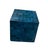 2000 - 2009 Vintage Moroccan Deep Blue Zellige Terracotta Tile Cube Side Table For Sale - Image 5 of 12