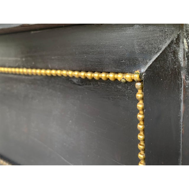 19th Century French Ebonized Folding Card Table with Bronze Mounts For Sale - Image 12 of 18