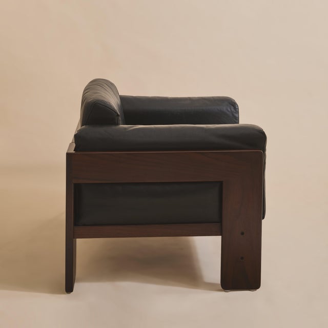 Mid-Century Modern Italian 'Bastiano' Leather Longue Chair By Afra & Tobia Scarpa for Gavina, 1960s For Sale - Image 3 of 11