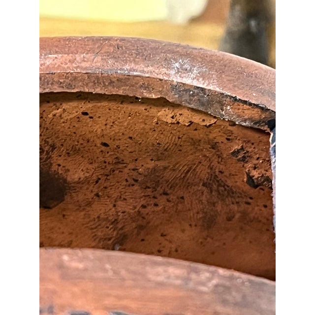 Vintage Chinese Clay Tea Pot W/ Dragon & Bird Motif For Sale - Image 11 of 12