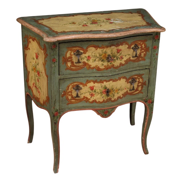 Small 20th Century Lacquered and Painted Venetian Commode, 1950 For Sale