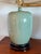 Mid 20th Century Vintage Chinoiserie Celadon Crackle-Glaze Ginger Jar Table Lamps With Wooden Bases For Sale - Image 5 of 11
