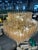 Contemporary Clear and Gold “Petali-Selle” Murano Glass Chandelier For Sale - Image 6 of 7