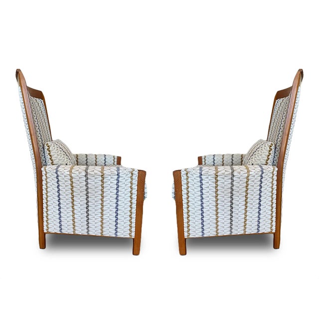 Late 20th Century Late 20th Century Pair of Armchairs With New Upholstery For Sale - Image 5 of 8