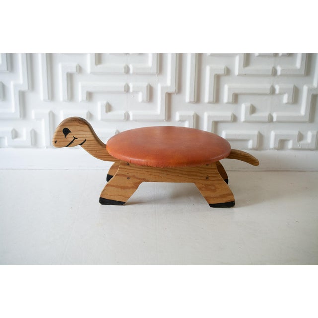 Animal Skin Mid-Century Turtle Footstool For Sale - Image 7 of 7