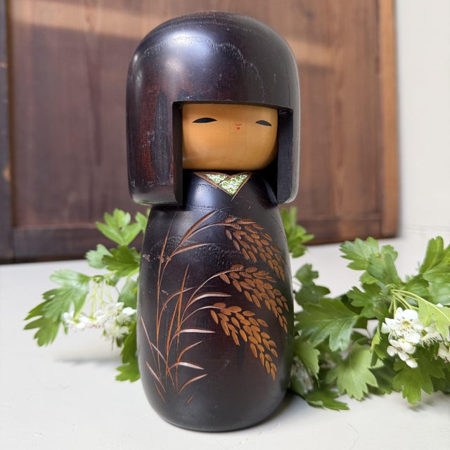 Mid-Century Modern Vintage Kokeshi Bakushū Figurine by Okamoto Usaburo, 1970s For Sale - Image 3 of 9