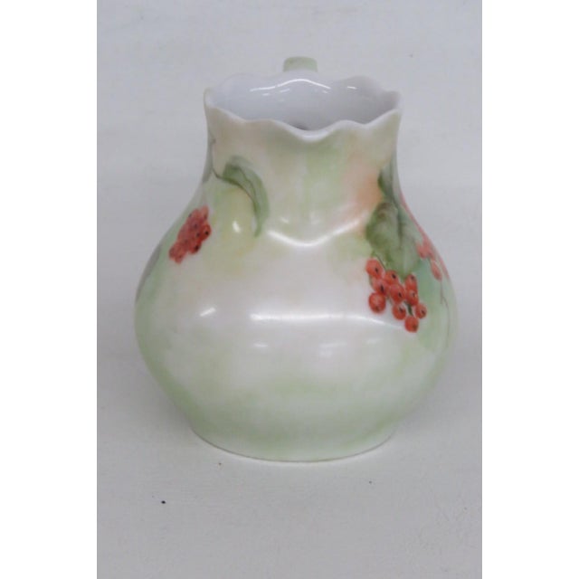 Vohenstrauss Johann Seltmann W Germany Floral Green Creamer Small Pitcher 4987b For Sale - Image 4 of 14