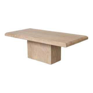 1970s Italian Travertine Coffee Table For Sale