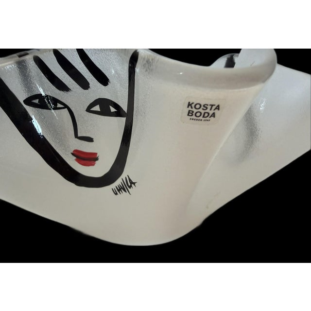 "Happy Going" Glass Bowl From Kosta Boda Designed by Ulrica Hydman- Vallien For Sale - Image 13 of 15