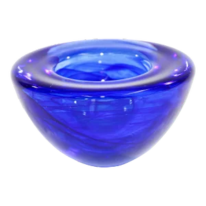 Kosta Boda Royal Blue Crystal Candle Holder by Anna Ehrner, 1990's