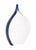Contemporary Cobalt Blue Wood Vase - small For Sale - Image 3 of 8
