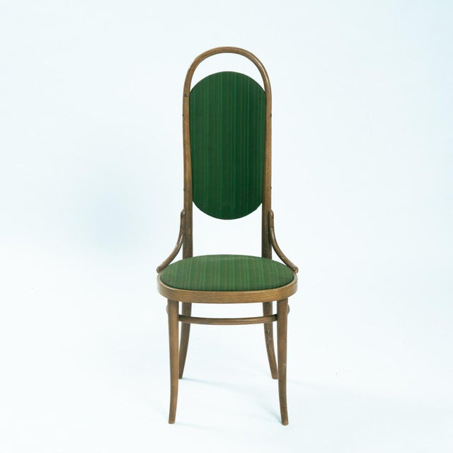 6 thonet highback dining chairs like long john, 1970s (12 available) the chair is the rare model 207 p and was produced...