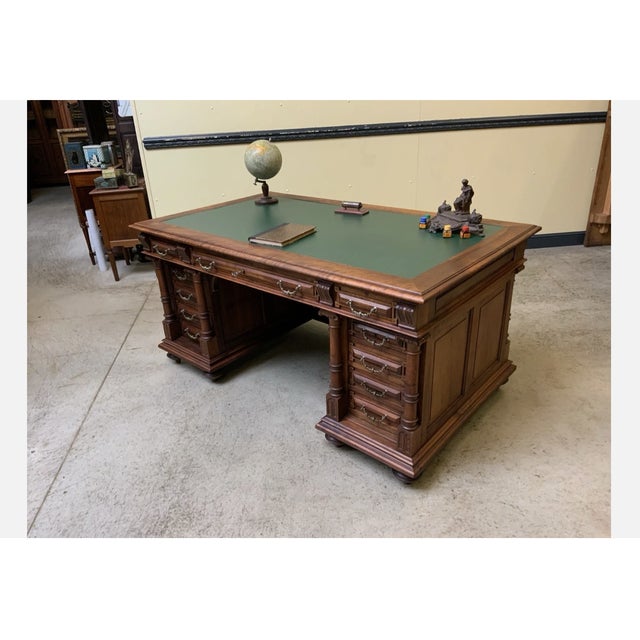 Antique Neo-Renaissance Desk, 1880 For Sale - Image 9 of 15