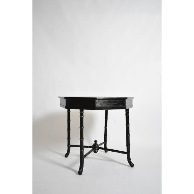 Octogonal Faux Bamboo Table, 1910s For Sale - Image 4 of 6