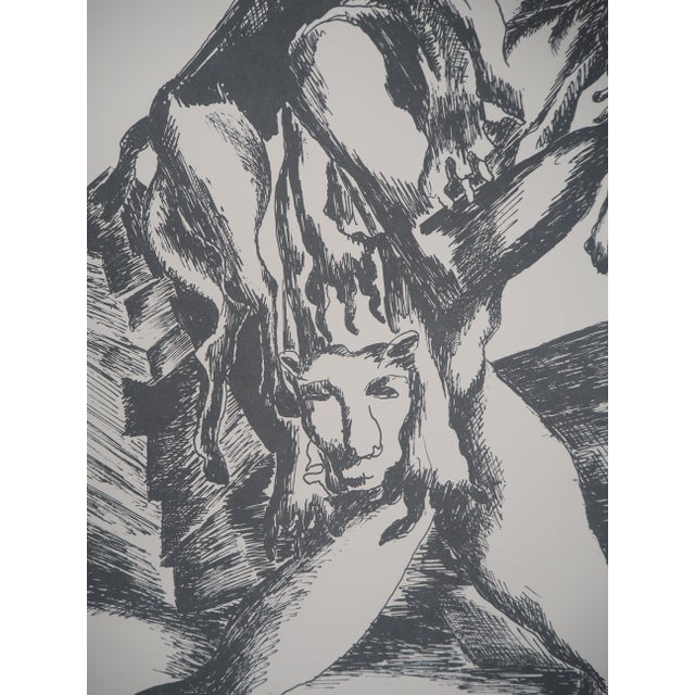 Ossip ZADKINE Mythology: Mythology Hercules and the deer of Cerynia, 1960 Original lithograph Signed in pencil and...