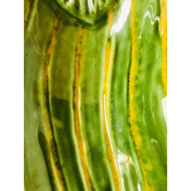 Late 20th Century Late 20th Century Olfaire PortugalMajolica Zucchini Dish For Sale - Image 5 of 7