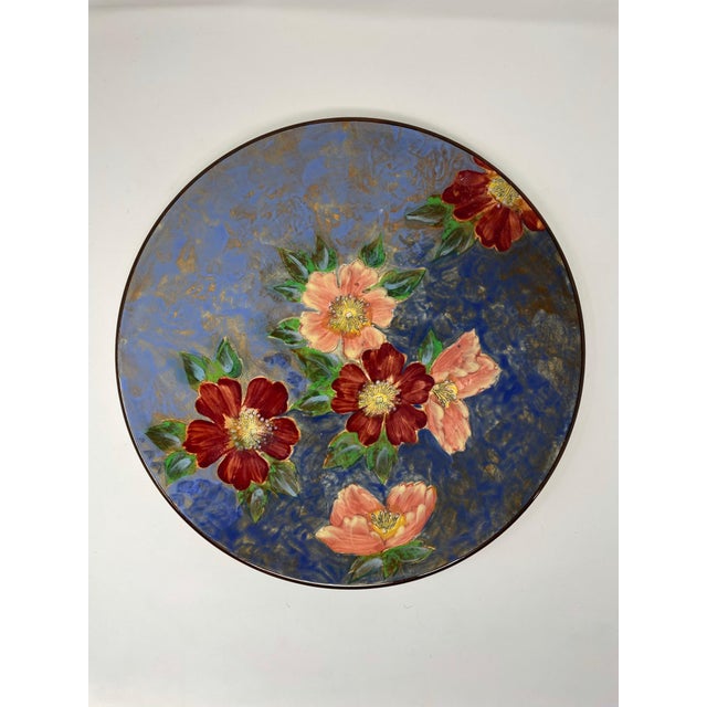 Ceramic Vintage Royal Doulton Burslem Decorative Floral Platter For Sale - Image 7 of 7