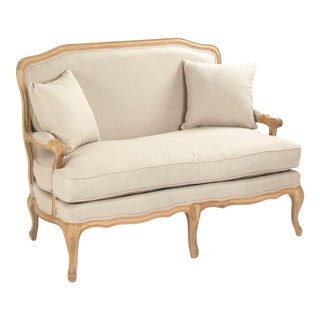 Mead Bastille Settee in Beige For Sale