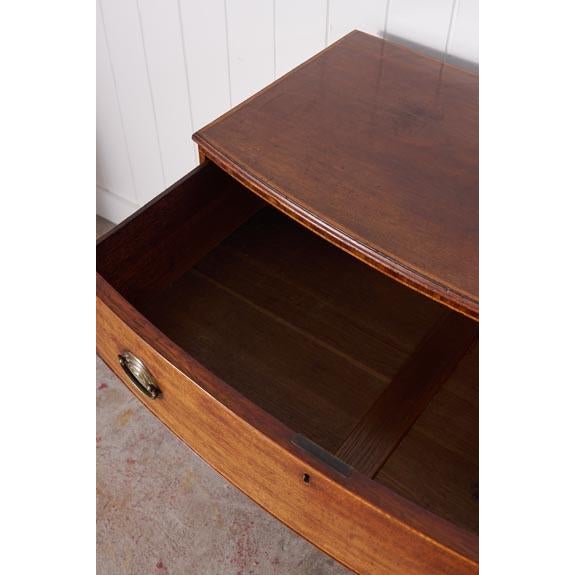 Brown Early 19th Century Mahogany Inlaid Bowfront Chest For Sale - Image 8 of 10