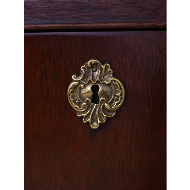 Baker Mahogany Inlaid Bow Front High Chest For Sale - Image 12 of 16