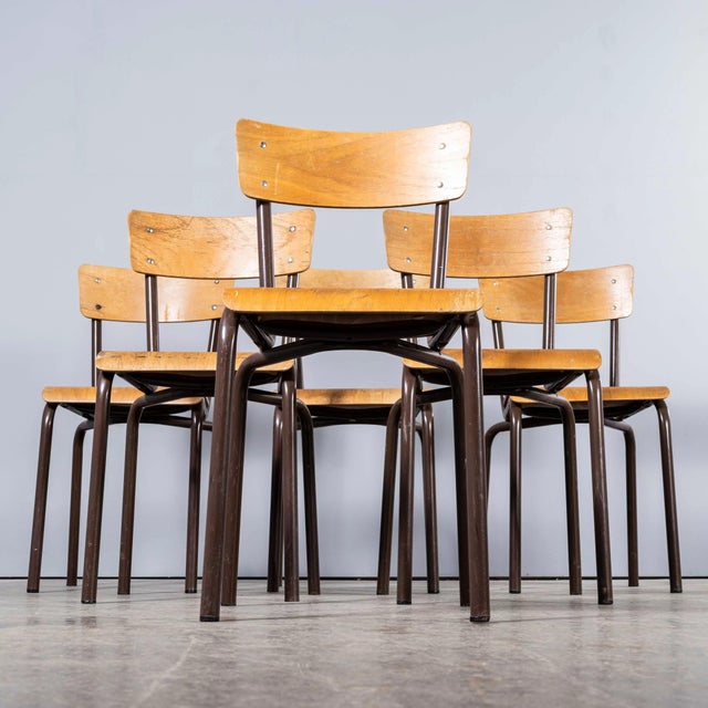 Vintage French Stacking Dining Chair, 1950s For Sale - Image 3 of 13