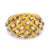 Modern Vintage Diamond 18k Gold Bombe Ring, Size 9 For Sale - Image 3 of 6