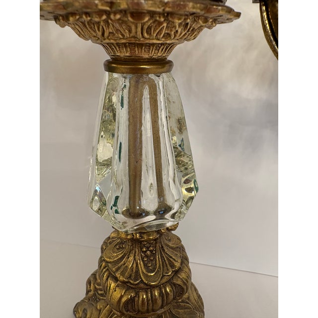 1950s 1950s Hollywood Regency Rococo 2 Arm Candlearbra - A Pair For Sale - Image 5 of 9