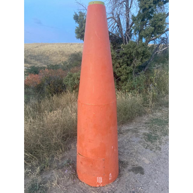 Decommissioned missile sculpture, military decorative object “warhead section” awarded as a thank you gift to a U.S. army...
