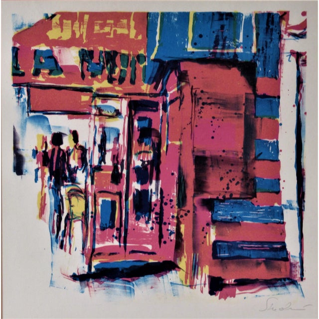 This artwork "Untitled" c. 1980 is an original colors lithograph by noted artist Nicola Simbari, 1927-2012. Itis hand...