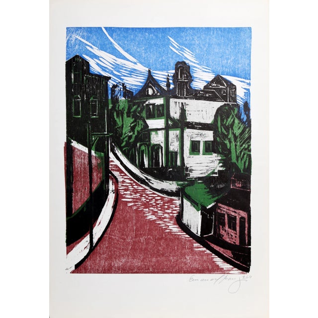 Street Scene from the Bahia Portfolio, Emanoel Araujo Linocut For Sale - Image 4 of 4