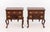 Queen Anne Pair of Queen Anne Style Mahogany Lowboys For Sale - Image 3 of 13