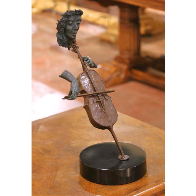 Decorate a desk, console or shelf with this expressive vintage bronze sculpture by Canadian artist Paul Fairley. The...