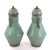 Striking pair of monumental vintage Moroccan ceramic lidded urns, probably associated with the pottery traditions of Safi...