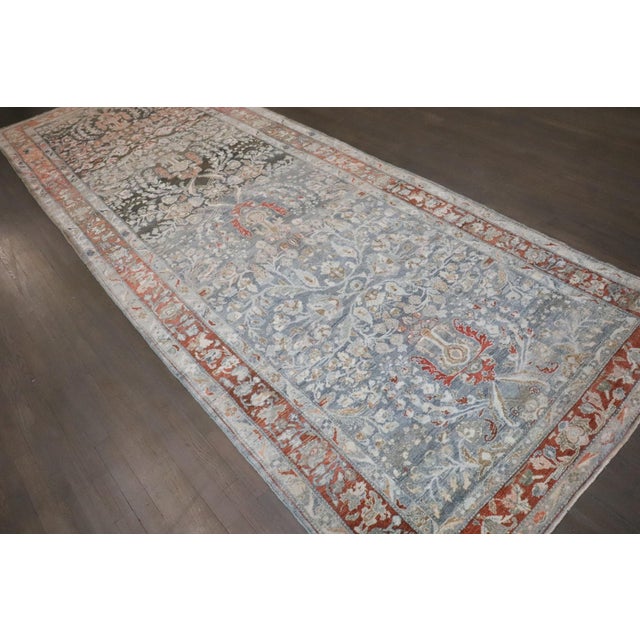 Early 20th Century Early 20th Century Persian Lilihan Wide Runner - 4'9" x 14' For Sale - Image 5 of 10