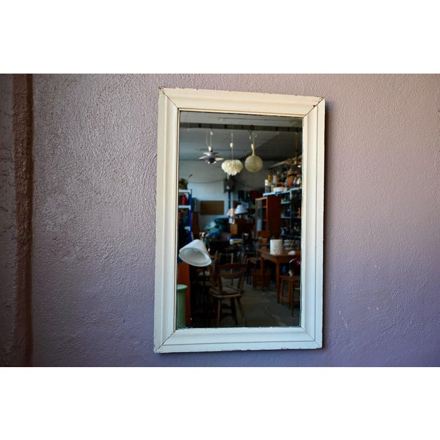 Brown Bohemian Wall Mirror in Molded Wood with Cream Paint, 1940s For Sale - Image 8 of 8