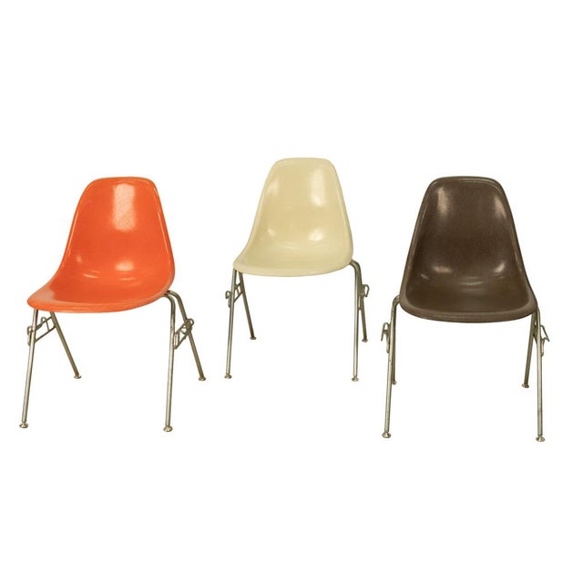 Mid Century Modern 1st Generation Charles Eames shell chairs for Herman Miller, late 1950s-early 1960s. The Shell Chair...