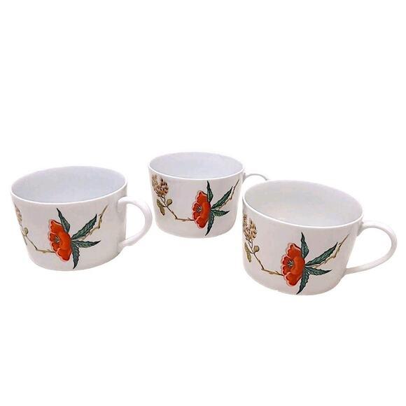 1960s 1960s 3 Cups Limoges Raynaud Ceralene Dioraflor Tea Coffee Mioraflor Floral France For Sale - Image 5 of 11