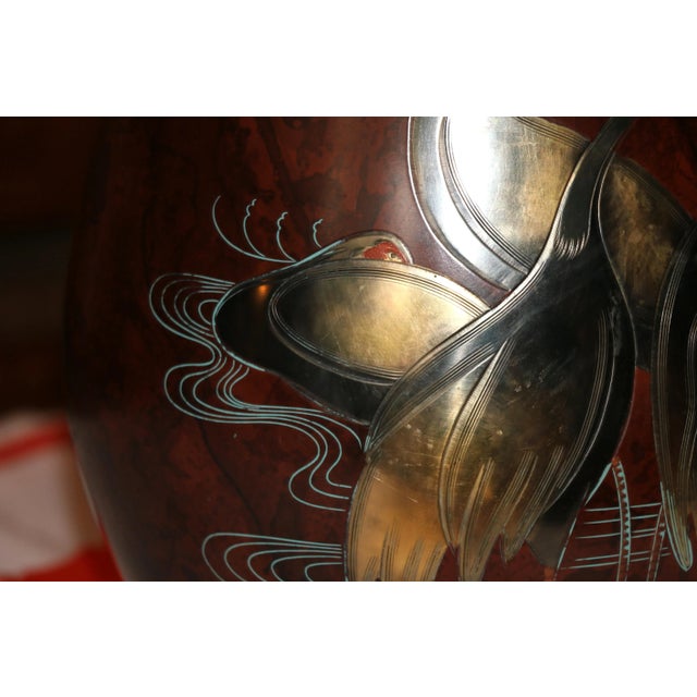 Metal Vintage Pair of Marbro Mixed Metal Table Lamps Bronze, 1950s For Sale - Image 7 of 18