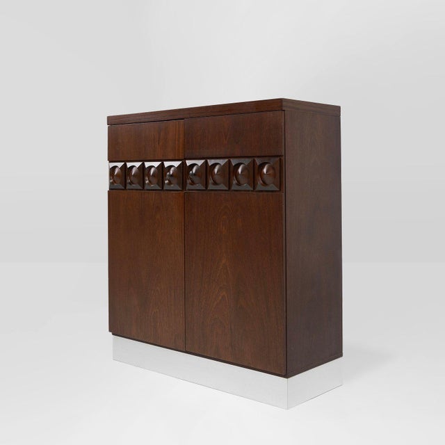 Brutalist Geometrical Bar Cabinet, Belgium, 1970s For Sale - Image 13 of 13