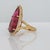 2020s 12.9Ct Rubellite Tourmaline Ring With Earth Mined Diamonds Halo: Solid 14k Gold, Size 6.75 For Sale - Image 5 of 8