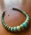 Contemporary Modernist Graduated Turquoise + Sterling Silver Necklace For Sale - Image 3 of 12
